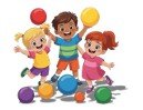 Children with balls