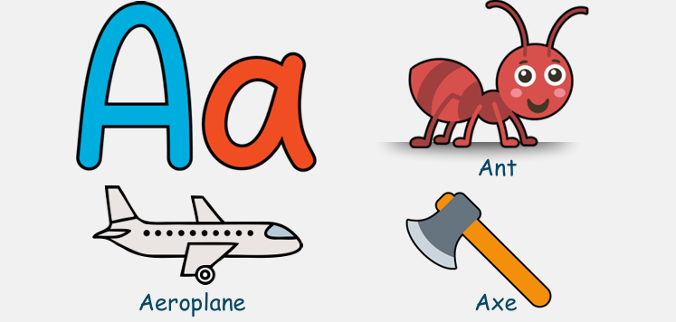 Children learning alphabet with teacher