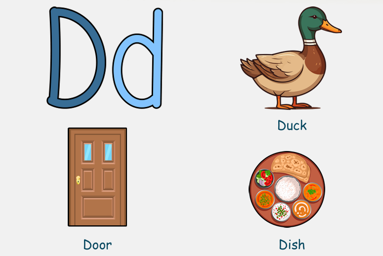 Children learning alphabet with teacher