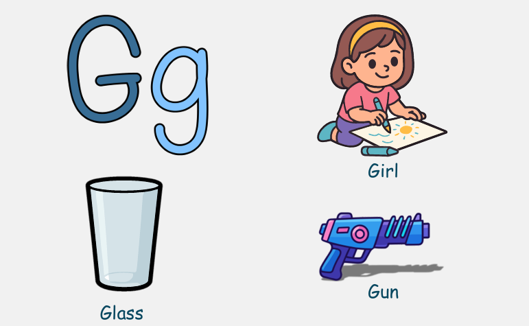 Children learning alphabet with teacher