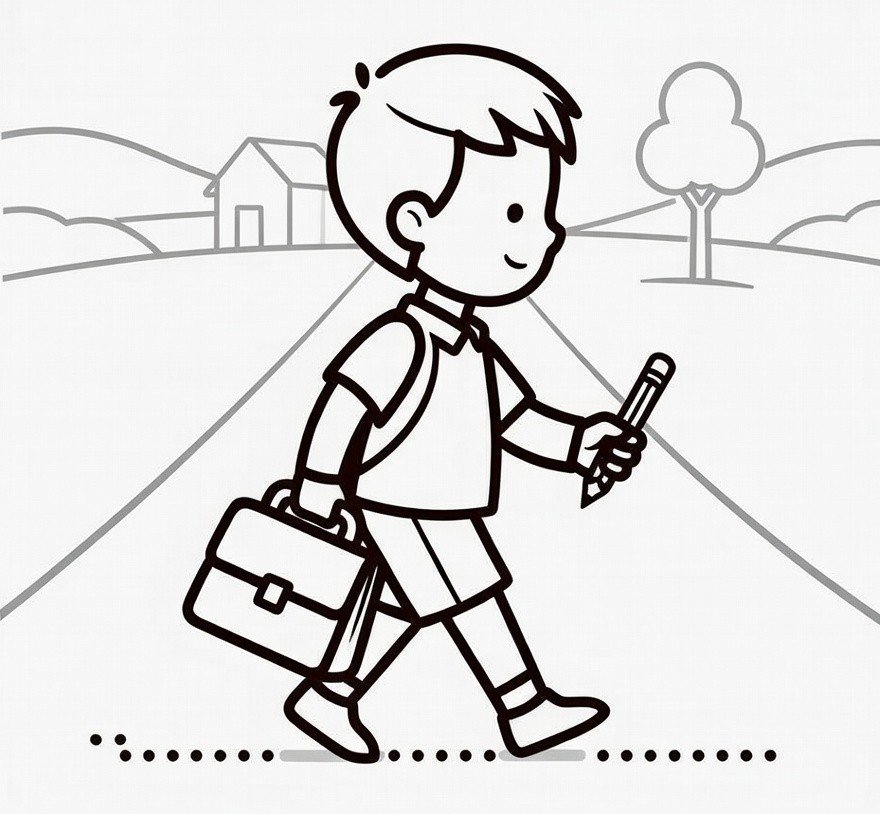 Morning scene with sun