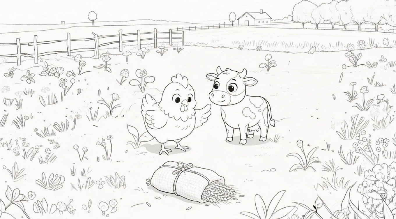 मुर्गी  रंग भरने के लिए