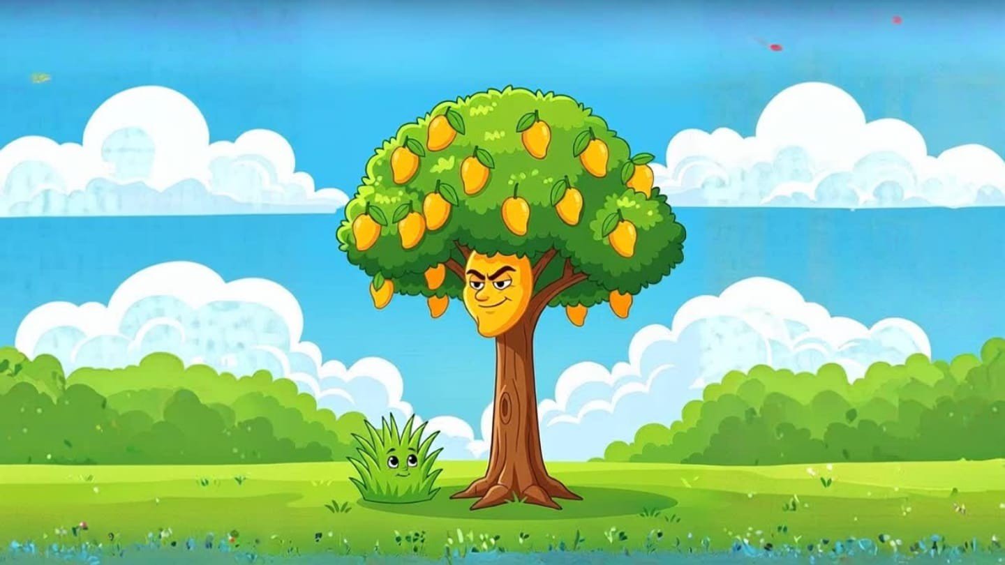 घमंडी आम का पेड़ और नन्हा पौधा